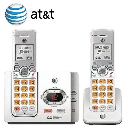 AT&T 2 Cordless Handset Phone System Answering Machine Caller ID